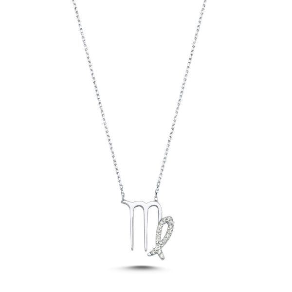 Zodiac Sign Silver Necklace-Virgo