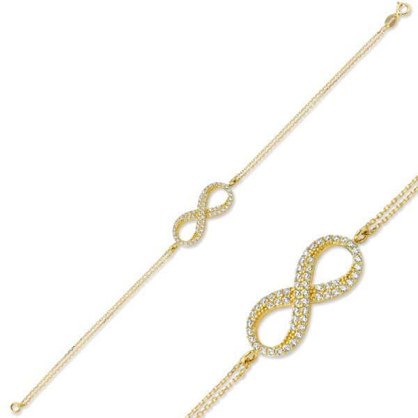 Pulsera fantasma de oro 14k-Infinity