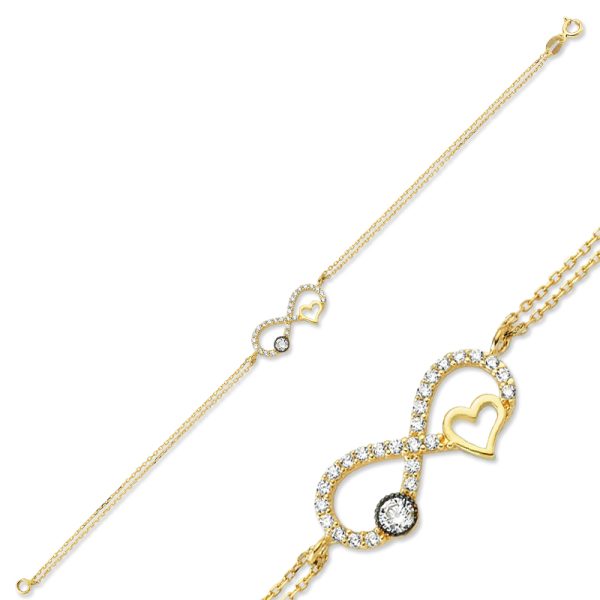 Pulsera fantasma de oro 14k-Infinity