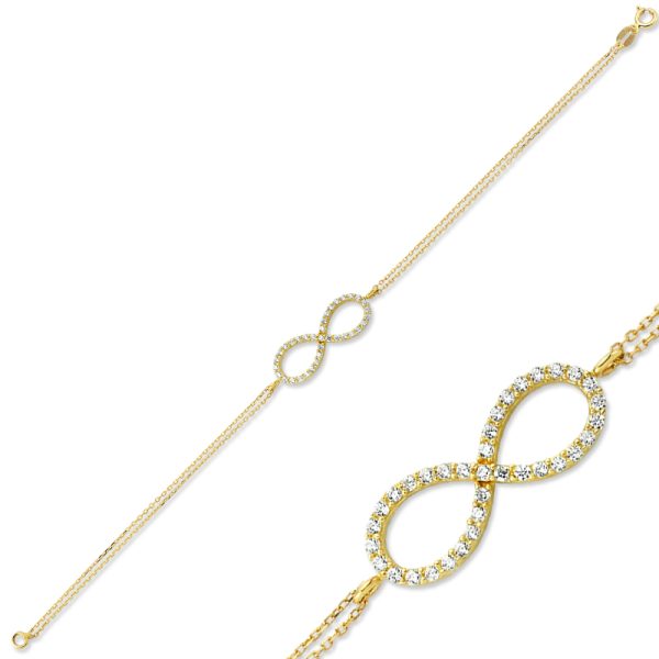 Pulsera fantasma de oro 14k-Infinity