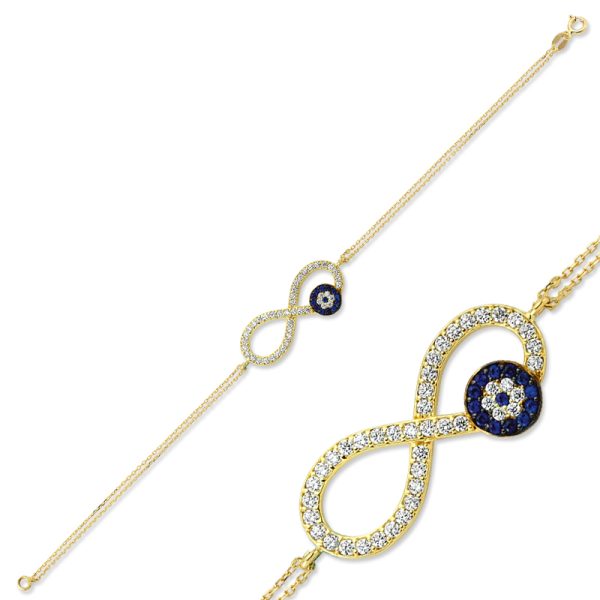 14k Gold Ghost Bracelet-Infinity&Eye