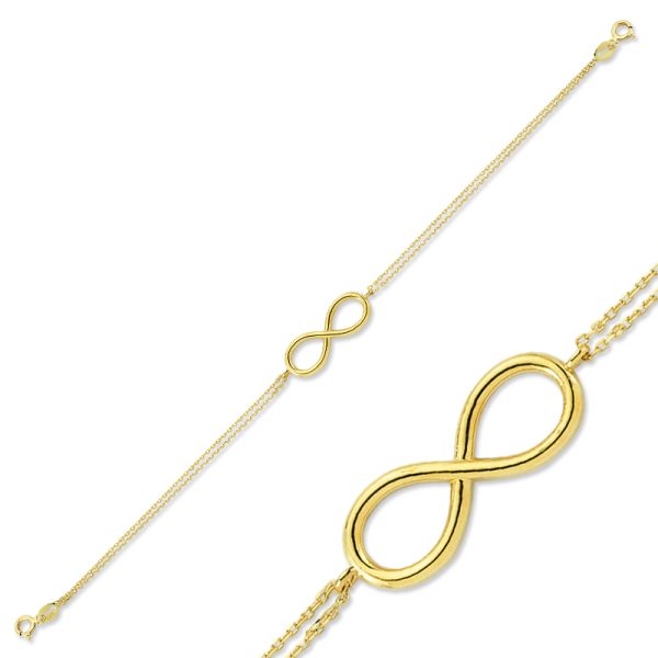 Pulsera fantasma de oro 14k-Infinity