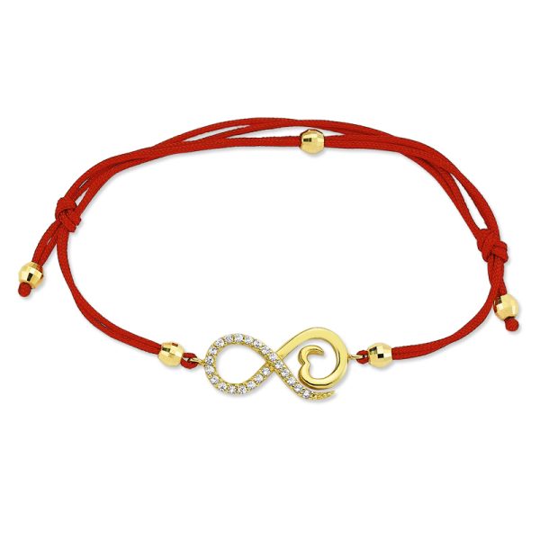 14k Gold Friendship Bracelet-Infinity/heart