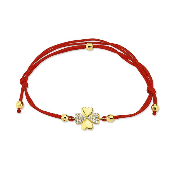 14k Gold Friendship Bracelet-Clover