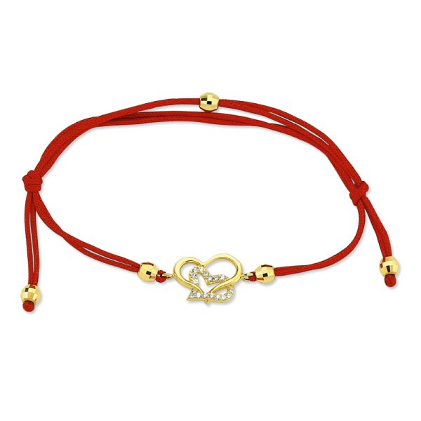 14k Gold Friendship Bracelet-Heart