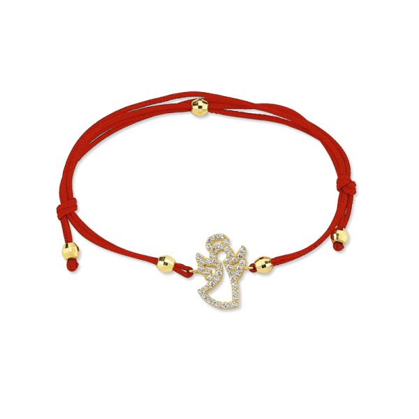 Pulsera de la Amistad de Oro 14k-Ángel