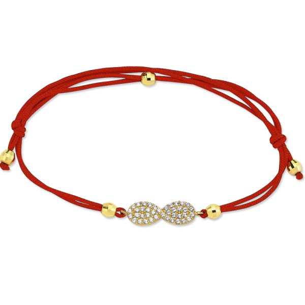 Pulsera de la Amistad de Oro 14k-Infinity