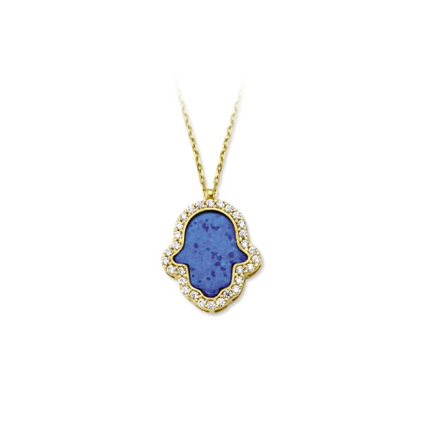 Silver Opal Necklace-Hand