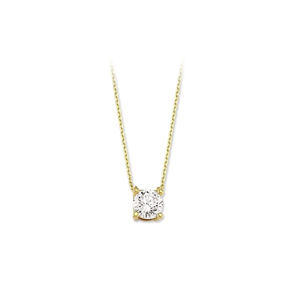 Silver Single Stone Necklace