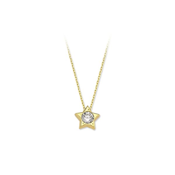 Silver Single Stone Necklace
