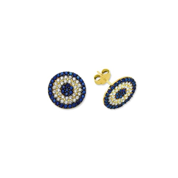 14k Gold Midi Stud Earring-Eye