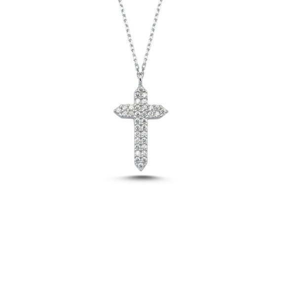 Collar con cruz de plata