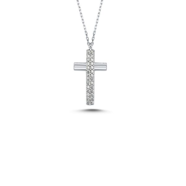 Collar con cruz de plata