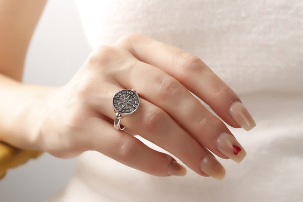 Silver Woman Plain/Oxidized Ring