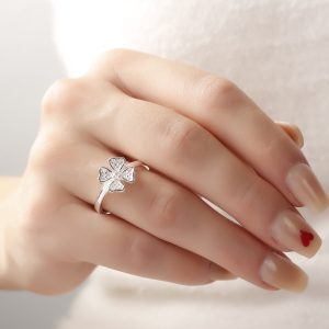 Anillo Mujer Plata Con Piedra